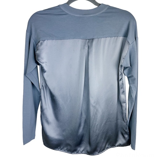 Per Se by Carlisle Silk Contrast Long Sleeve Blouse - Picture 2 of 8